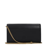 PINKO Black Leather Clutch Bag